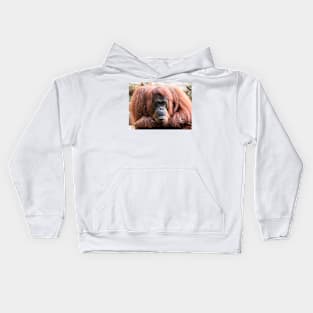 Close-up of an adult orangutan Kids Hoodie